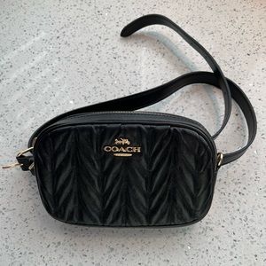 leather coach fanny pack